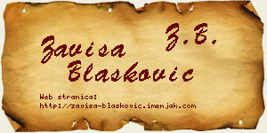 Zaviša Blašković vizit kartica